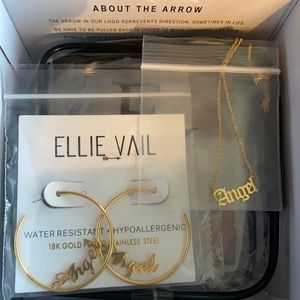 Ellie Vail Jewelry Gold Angel set.